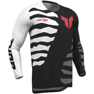 Maillot THOR Launchmode Shredder Noir/Blanc