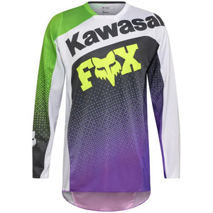 Maillot FOX 180 Kawasaki violet/blanc