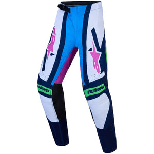 Pantalon ALPINESTARS Enfant Supertech Maven blanc/bleu
