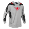 Tenue FLY RACING Kinetic SYM - gris clair/rouge/noir 2025