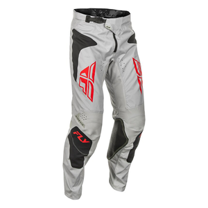 Pantalon FLY RACING Kinetic SYM - gris clair/rouge/noir 2025