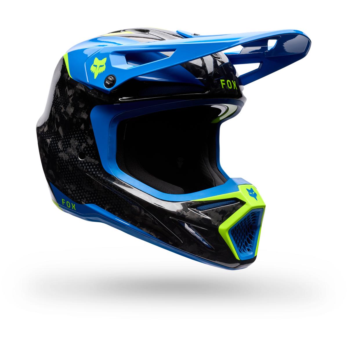 Casque FOX V3 RS Tactile bleu