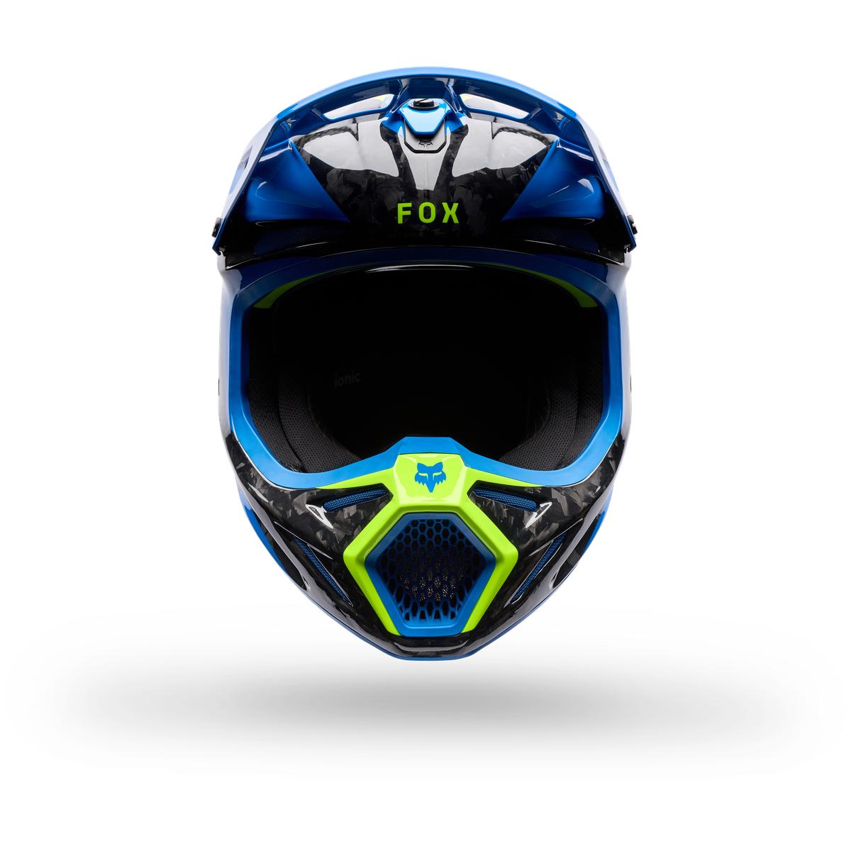 Casque FOX V3 RS Tactile bleu