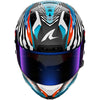 Casque intégral SHARK Aeron-gp Fim Racing #2 Speed-fancy carbone blanc bleu 2026