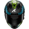 Casque intégral SHARK Aeron-gp Fim Racing #2 Speed-vib carbone bleu vert 2026