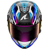 Casque intégral SHARK Aeron Speed-fancy carbone blanc bleu 2026