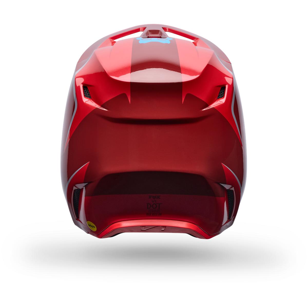Casque FOX V1 Raid rouge