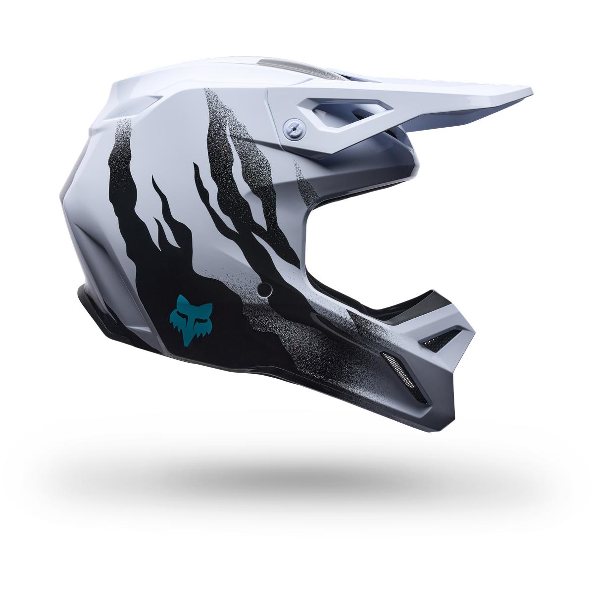 Casque FOX V1 Clutch blanc/noir