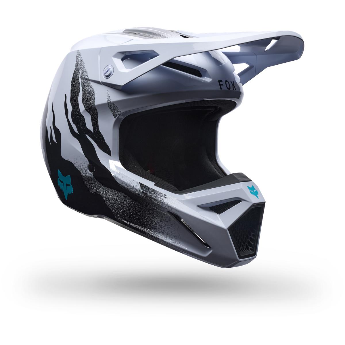 Casque FOX V1 Clutch blanc/noir