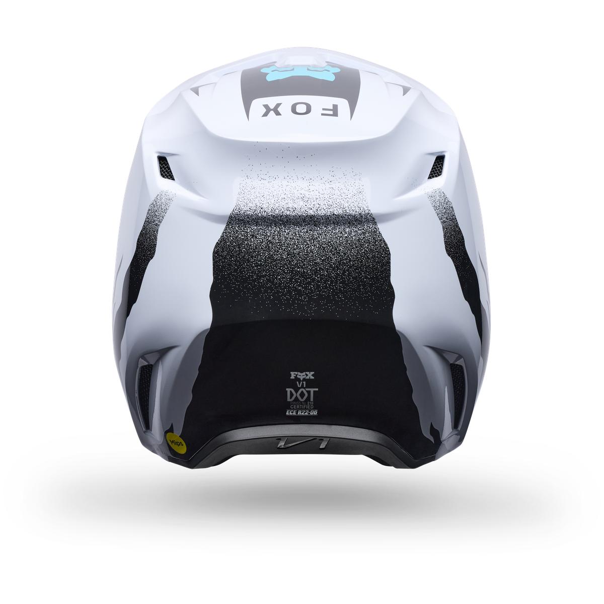 Casque FOX V1 Clutch blanc/noir