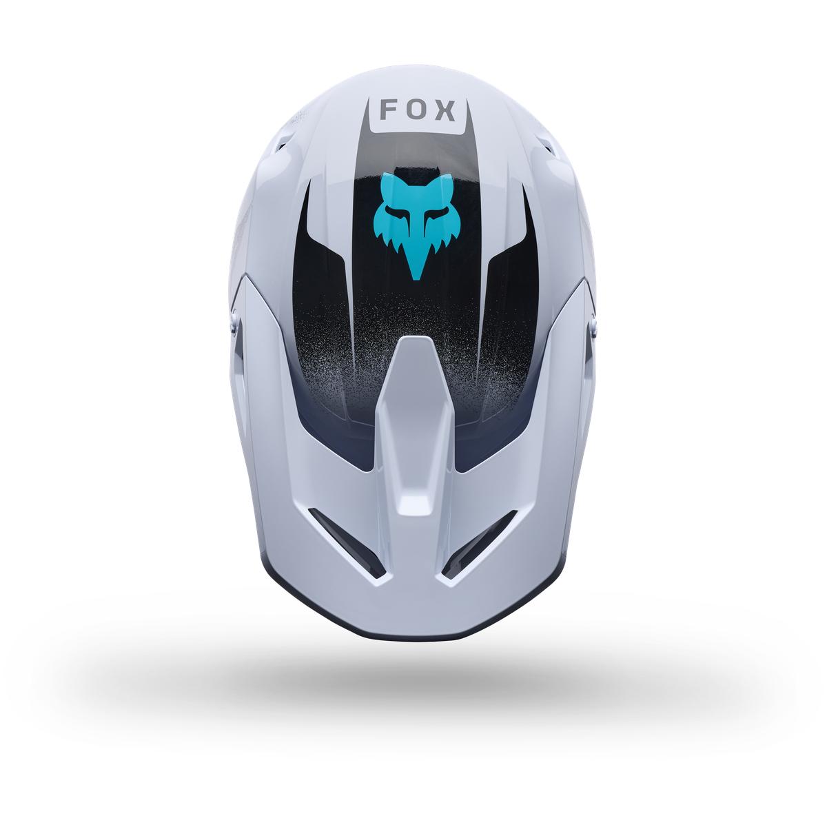 Casque FOX V1 Clutch blanc/noir