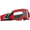 Masque Alpinestars Vision OTG rouge noir blanc transparent