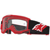 Masque Alpinestars Vision OTG rouge noir blanc transparent