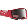 Masque Alpinestars Supertech Vesta rouge fluo chrome miroir argent
