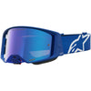 Masque Alpinestars Supertech Vesta blithe bleu blanc miroir bleu