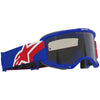 Masque Alpinestars Vision Sand bleu rouge blanc foncé fumé
