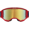 Masque Alpinestars Vision 5 Drag fire rouge bleu miroir or