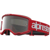 Masque Alpinestars Vision 5 Hone rouge blanc miroir argent