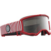 Masque Alpinestars Vision 5 Hone rouge blanc miroir argent