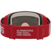 Masque Alpinestars Vision 5 Hone rouge blanc miroir argent