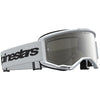 Masque Alpinestars Vision 3 Wordmark blanc noir miroir argent