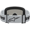 Masque Alpinestars Vision 3 Wordmark blanc noir miroir argent