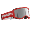 Masque Alpinestars Vision 3 Wordmark rouge miroir argent