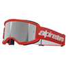 Masque Alpinestars Vision 3 Wordmark rouge miroir argent