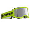 Masque Alpinestars Vision 3 Wordmark jaune fluo miroir argent