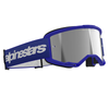 Masque Alpinestars Vision 3 Wordmark bleu miroir argent