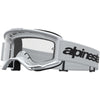 Masque Alpinestars Vision 3 Wordmark blanc noir transparent