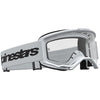 Masque Alpinestars Vision 3 Wordmark blanc noir transparent