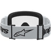 Masque Alpinestars Vision 3 Wordmark blanc noir transparent