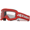 Masque Alpinestars Vision 3 Wordmark rouge transparent
