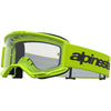 Masque Alpinestars Vision 3 Wordmark jaune fluo transparent