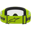 Masque Alpinestars Vision 3 Wordmark jaune fluo transparent