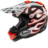 Casque ARAI MX-V Evo Flame Blanc