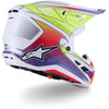 Casque ALPINESTARS S-M7 FUSE blanc/jaune/violet
