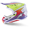 Casque ALPINESTARS S-M7 FUSE blanc/jaune/violet
