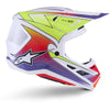 Casque ALPINESTARS S-M7 FUSE blanc/jaune/violet