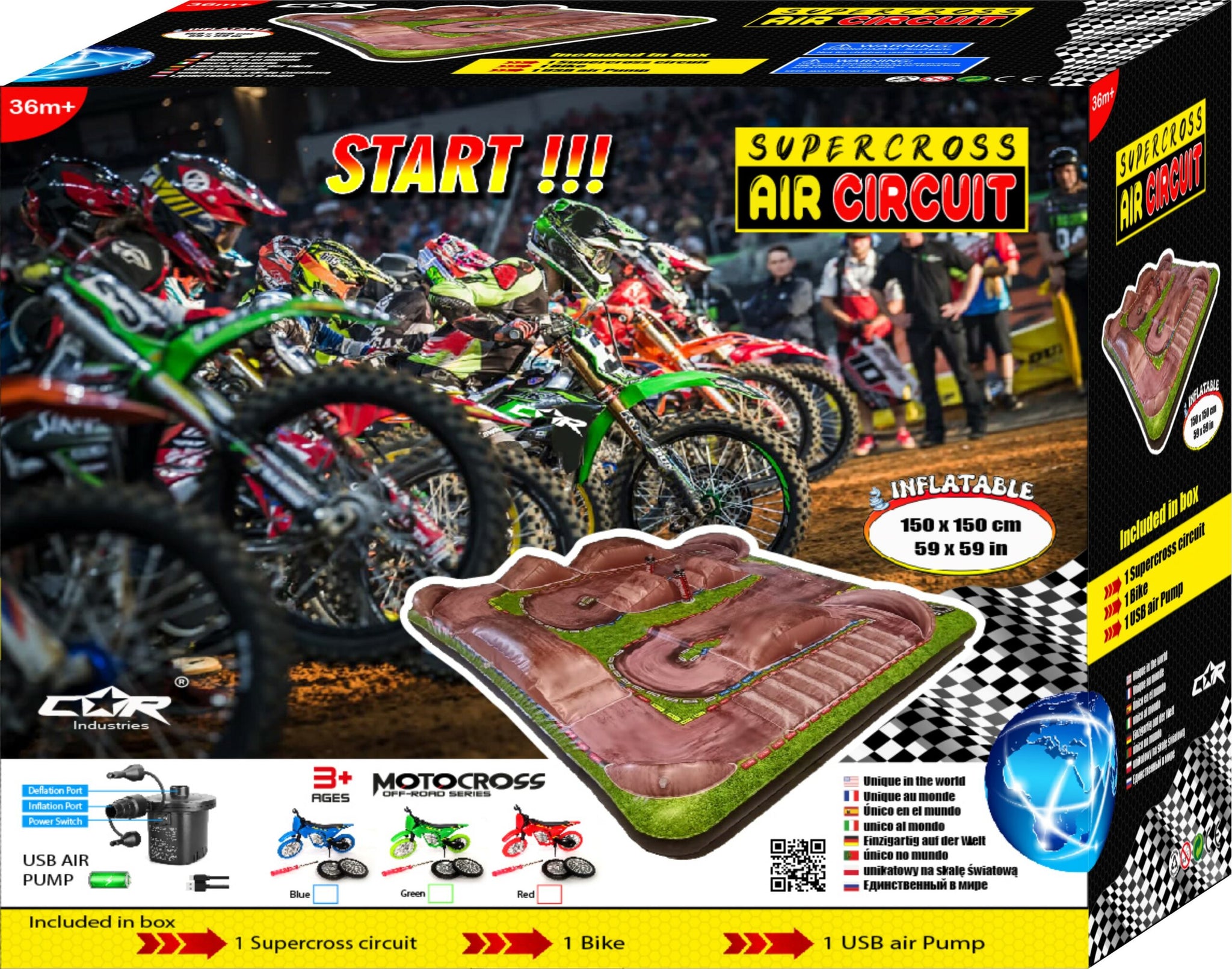 Circuit supercross gonflable COR pour enfant