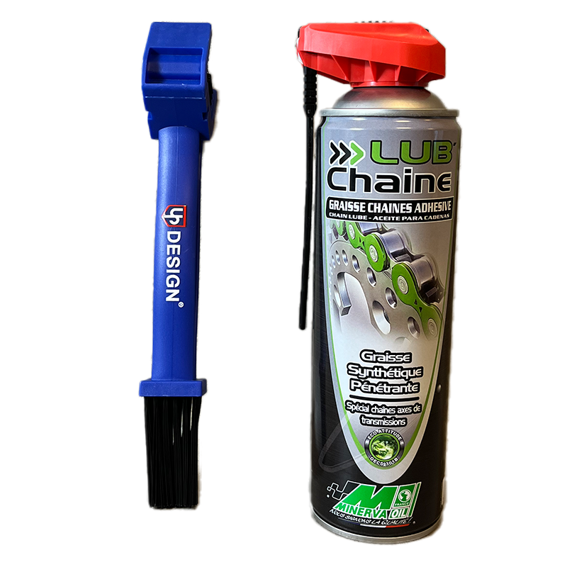 Kit brosse + graisse chaîne Minerva