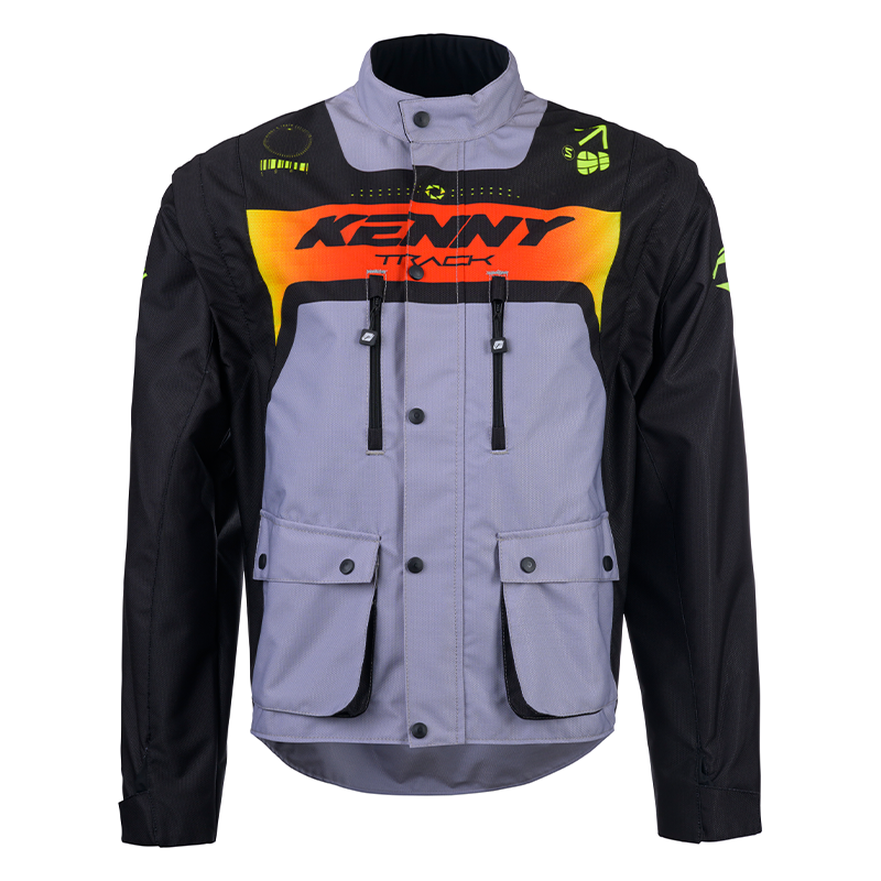 Veste enduro Kenny Track gris/jaune fluo 2025