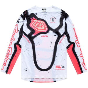 Maillot Troy Lee Designs SE Ultra Membrane blanc/rouge