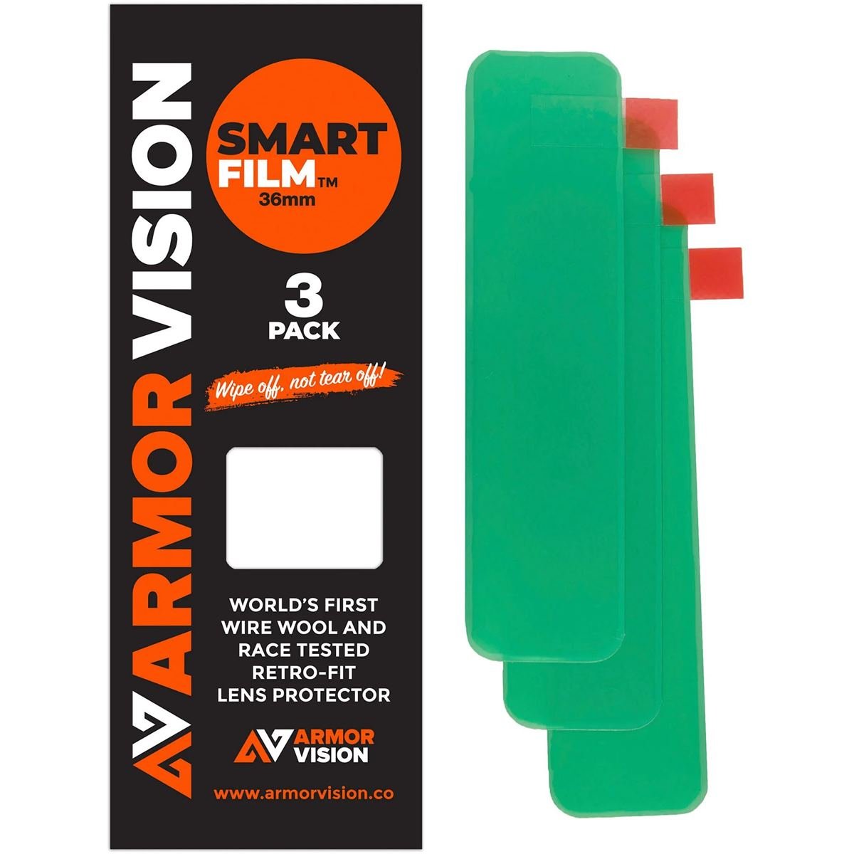 Pack de 3 films universels ARMOR VISION hydrophobe largeur 50mm