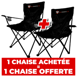 Pack 2 chaises de paddock OXMOTO.FR pliable - 1 achetée = 1 offerte