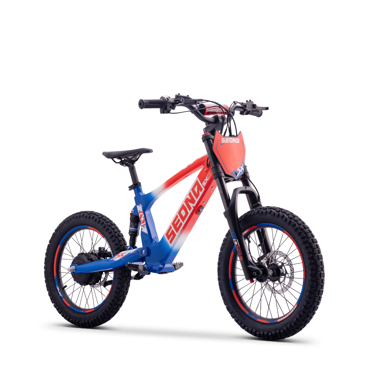 Draisienne SEDNA SX18 bleu/blanc/rouge + Casque KENNY