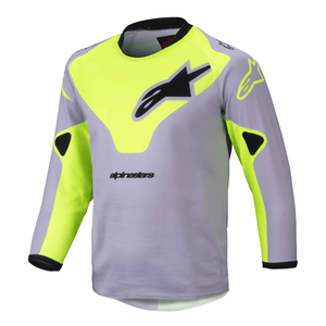 Maillot enfant ALPINESTARS Racer Kids gris/jaune 2025