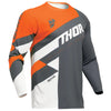 Maillot THOR Sector Checker charcoal/orange 2024