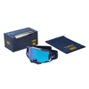 Lunettes 100% Armega LE BRUNI signature bleu/or